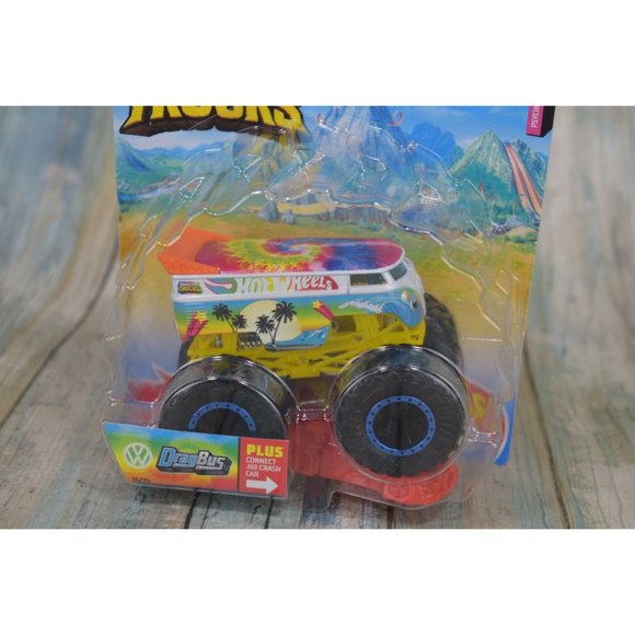 Hot Wheels Monster Trucks Drag Bus 15/75 Psyco-Delic 03/06 New - Picture 2 of 5